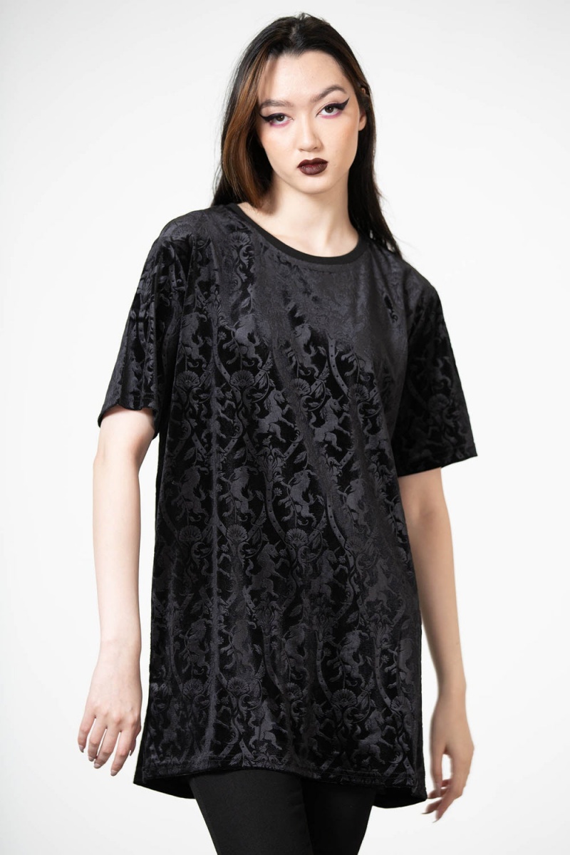 Killstar Dungeon T-Shirt Černé | TDWVPZ-674