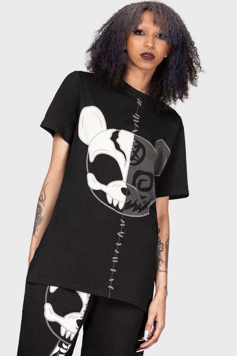 Killstar Duplexity: Relic T-Shirt Černé | DVXCOJ-653