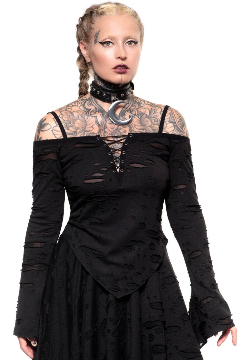 Killstar Dust Devil Top Černé | LQIPCJ-582