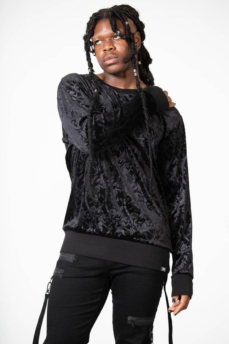 Killstar Ealhswith Sweatshirt Černé | TRGWAV-367