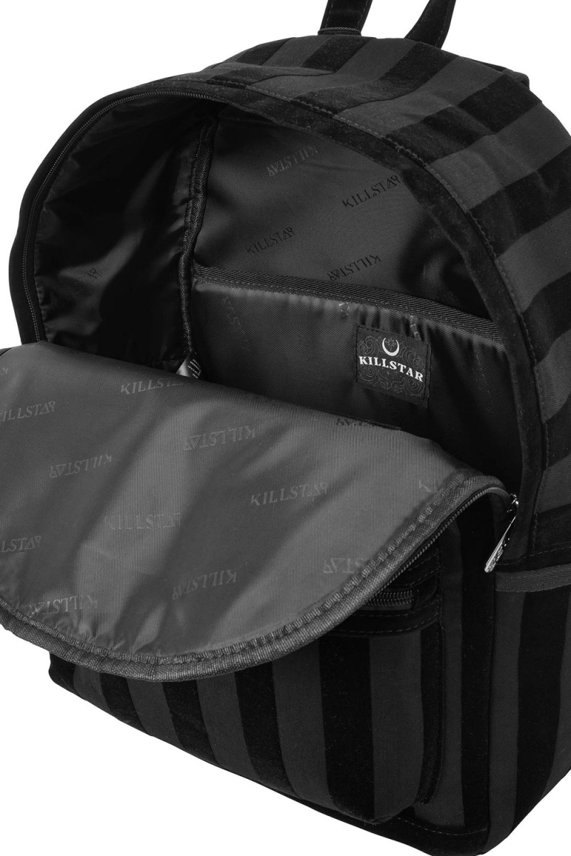 Killstar Earn Your Stripes Backpack Černé | LZRTEM-017