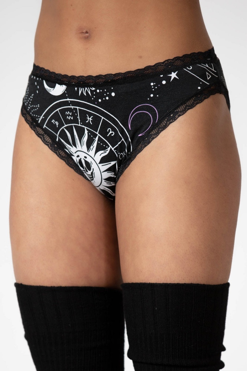 Killstar Eclipse Krajkové Panty Černé | YINOHS-518