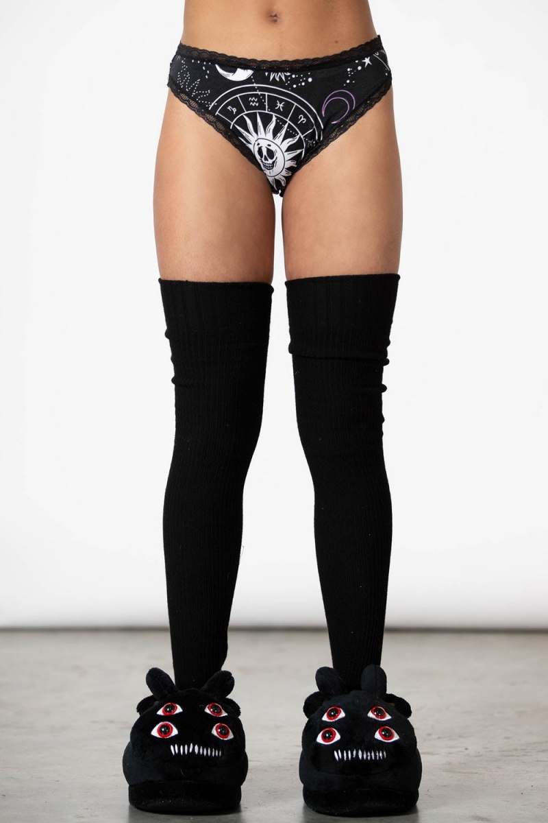 Killstar Eclipse Krajkové Panty Černé | YINOHS-518