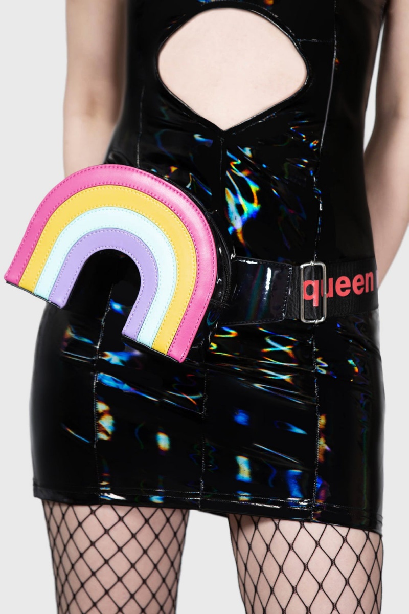 Killstar Electric Rainbow Waistbag Černé | IKHNJL-061