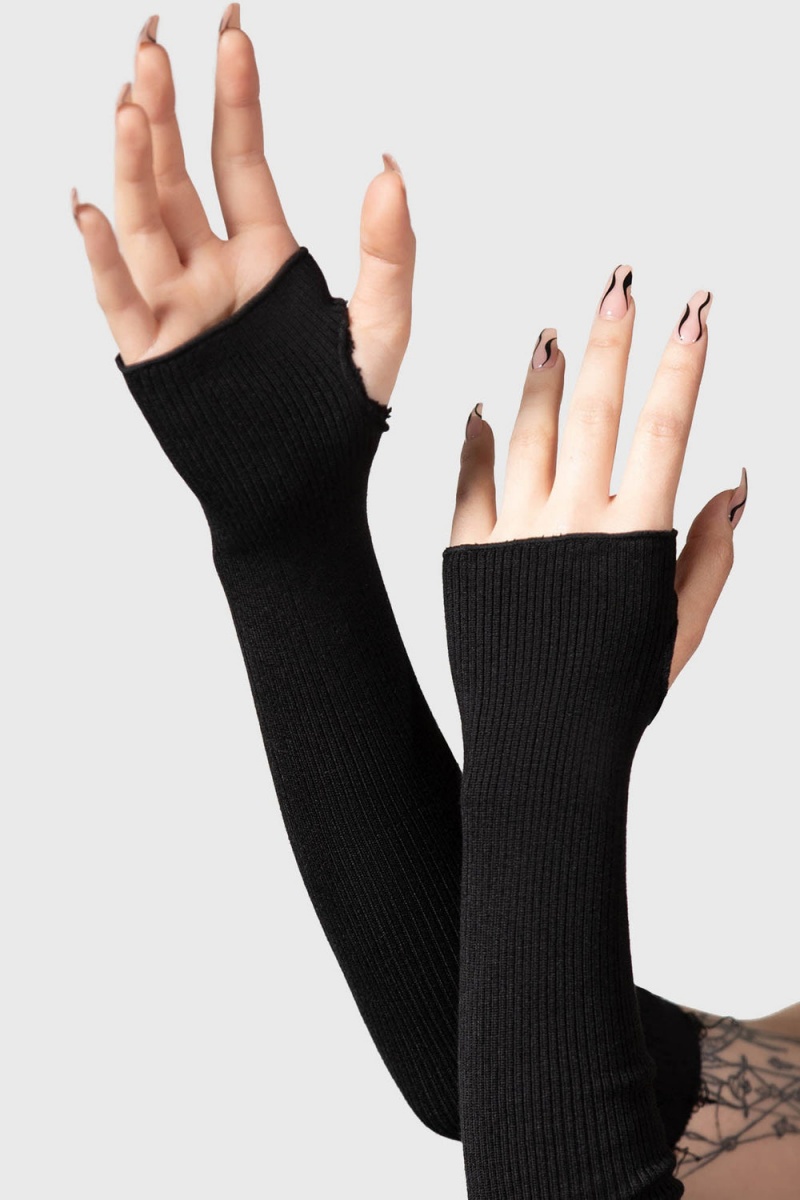 Killstar Elvyne Gloves Černé | MHOXIP-470
