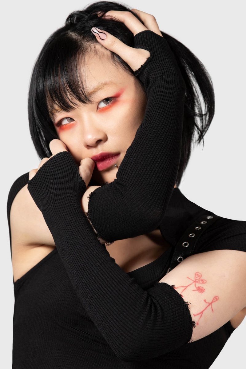 Killstar Elvyne Gloves Černé | MHOXIP-470