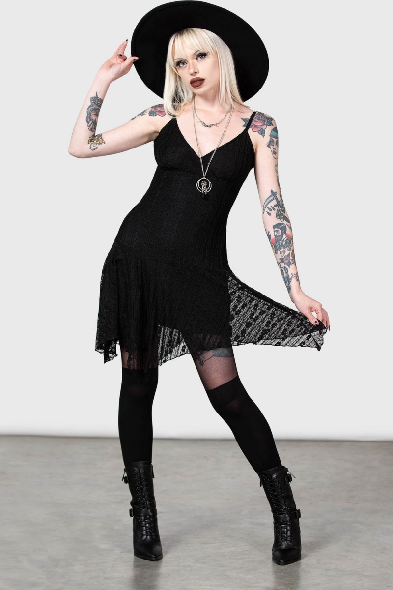 Killstar Emelia's Wrath Šaty [B] Černé | LEBDPM-538