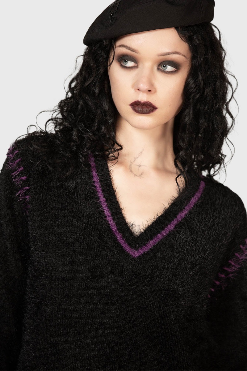 Killstar Emiliana Svetrové Černé | LWTFNS-458