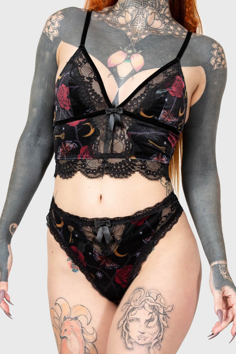 Killstar Enchanted Maiden Panty Černé | PTCHJM-962