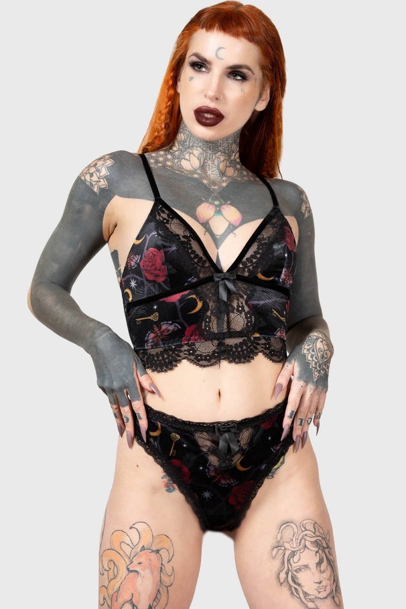 Killstar Enchanted Maiden Panty Černé | PTCHJM-962