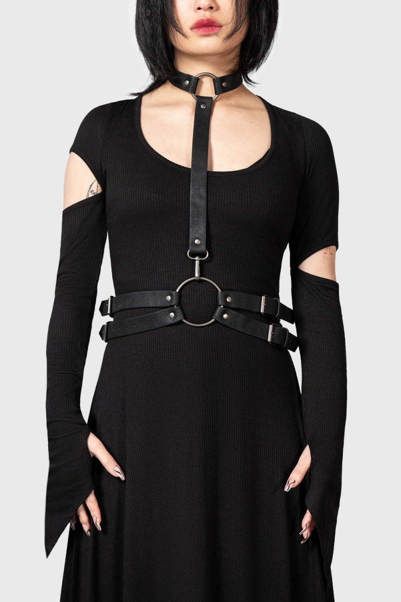 Killstar Endangered Soul Harness Černé | PBTSZJ-073