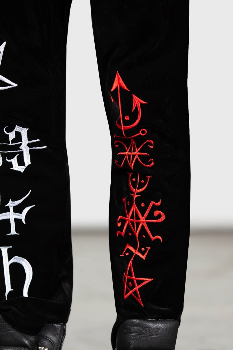 Killstar Enthroned Suit Trousers Černé | GXCDBO-517