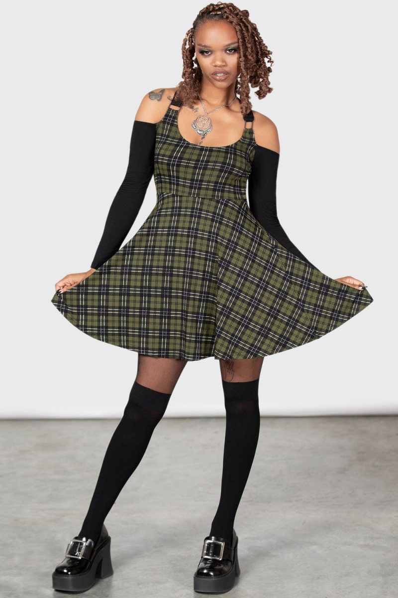 Killstar Estine Šaty Zelene | WYONBL-379