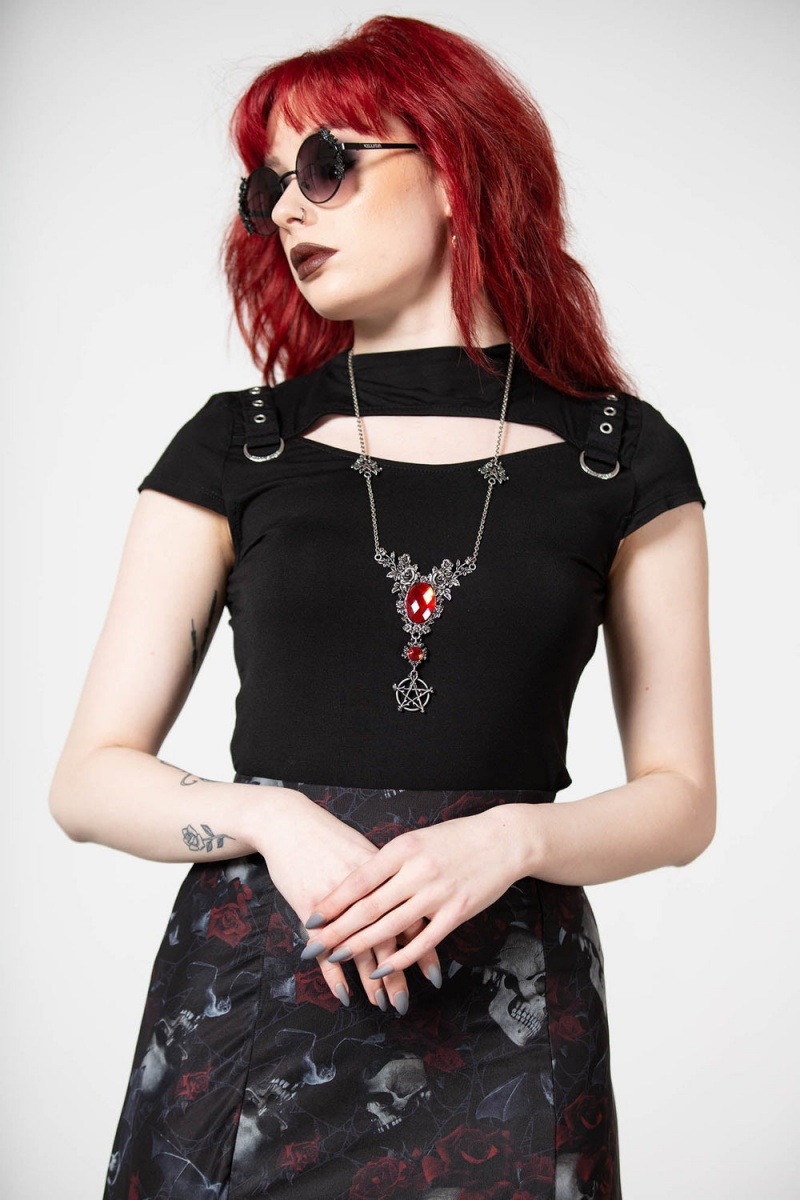 Killstar Eternal Grove Necklace Stříbrné | KXNPCA-124