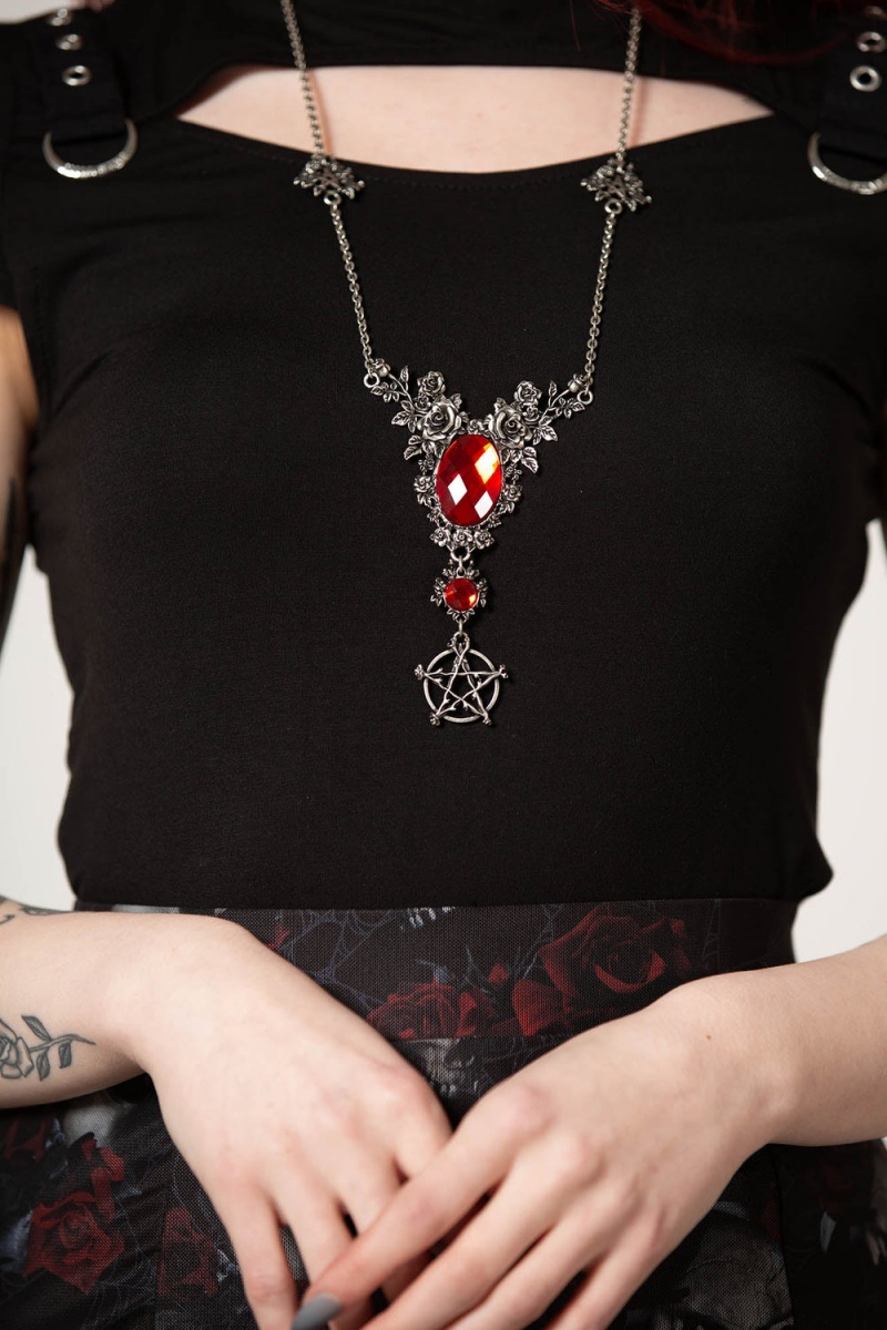 Killstar Eternal Grove Necklace Stříbrné | KXNPCA-124
