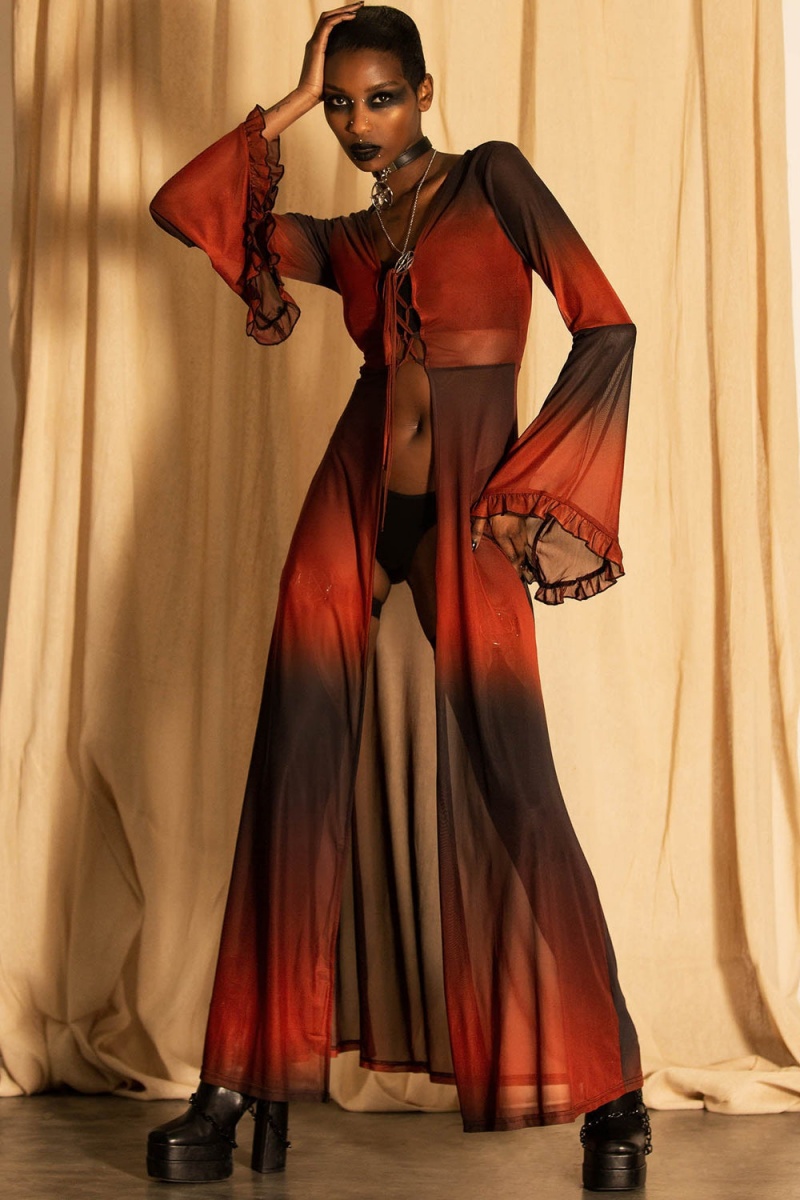 Killstar Everlasting Cold Cape Červené | YBQIRH-623
