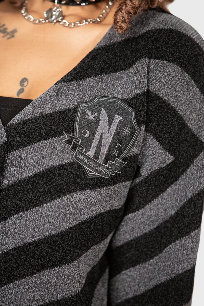 Killstar Everyone's Weird Oversized Cardigan Černé | CADOBG-760