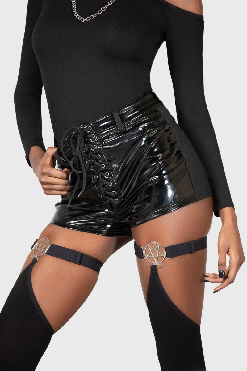 Killstar Exxanimate Shorts Černé | GIJYKO-920