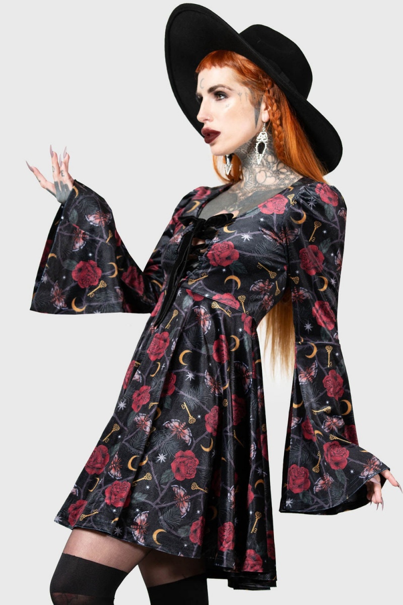 Killstar Fabulina Šaty Černé | YAHXCR-873