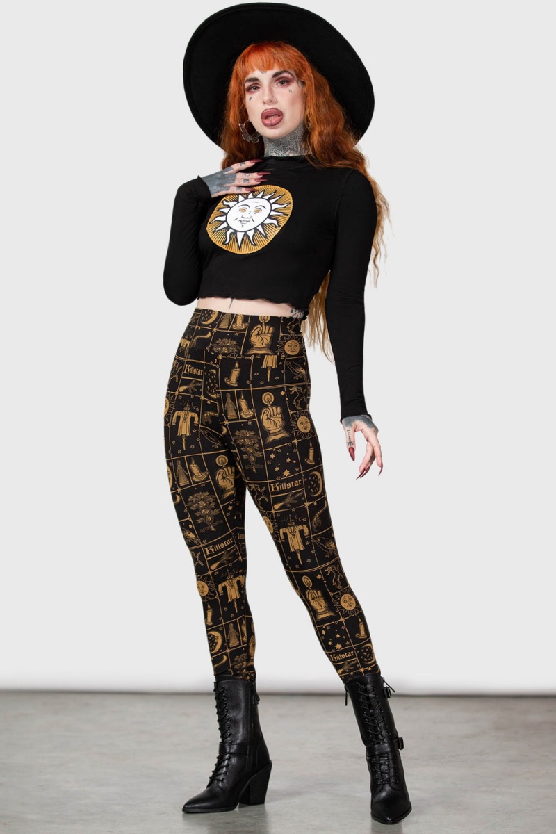 Killstar Fading Light Long Sleeve Top Černé | FZURXQ-782