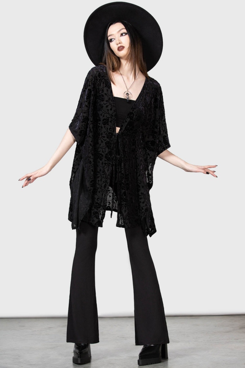 Killstar Faerie Trait Shawl Černé | LORIAZ-831