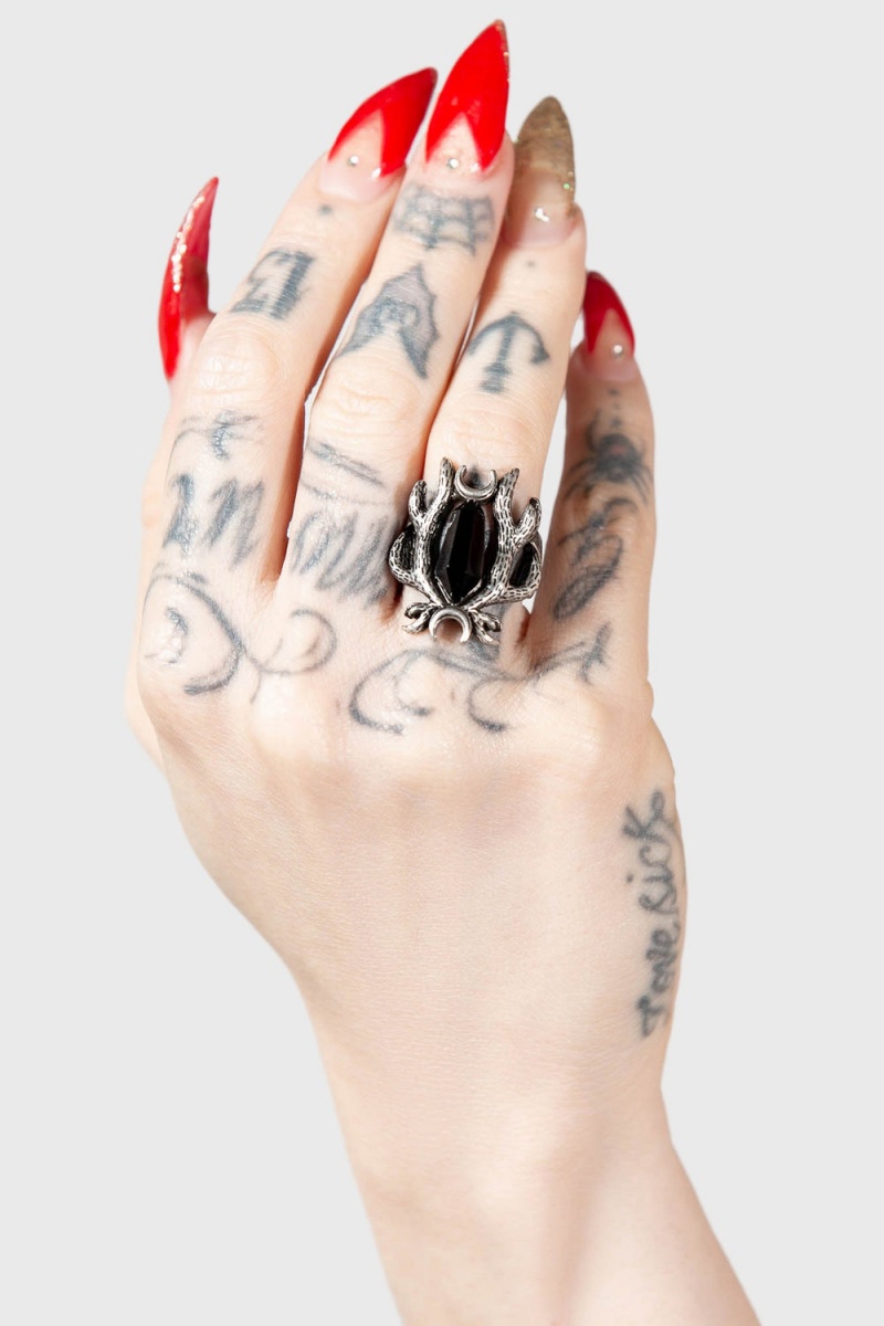 Killstar Fawn Ring Stříbrné | TOYDSB-689