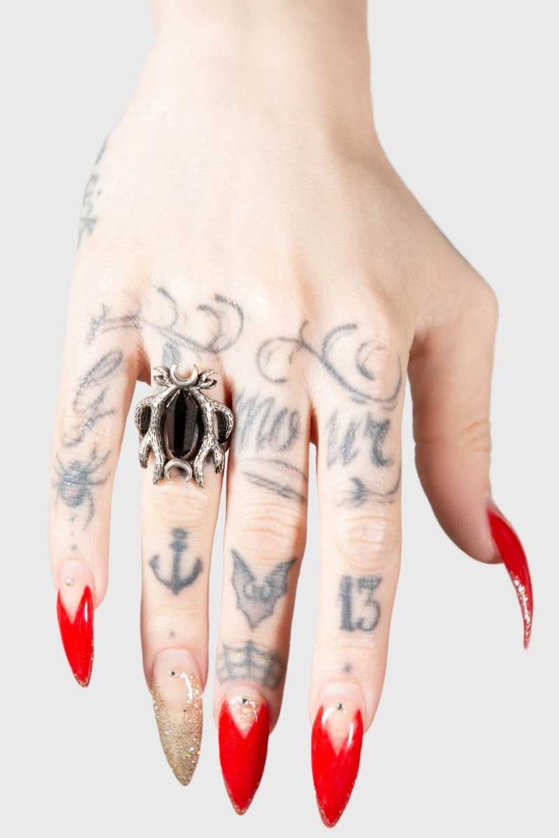 Killstar Fawn Ring Stříbrné | TOYDSB-689