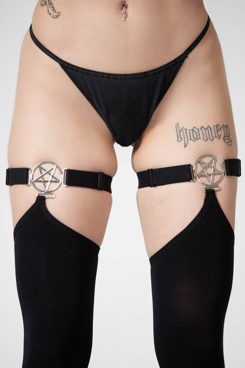 Killstar Fiendish Stockings Černé | LVTRXZ-574