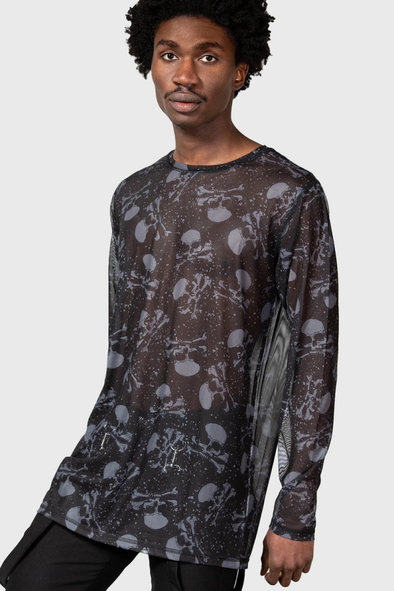 Killstar Fright Train Long Sleeve Top Černé | GXAQIZ-109