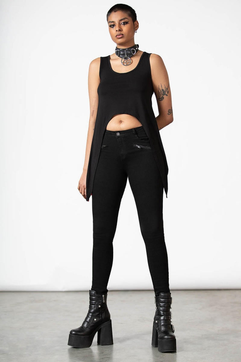 Killstar Furor Crop Top Černé | DTVRXB-504