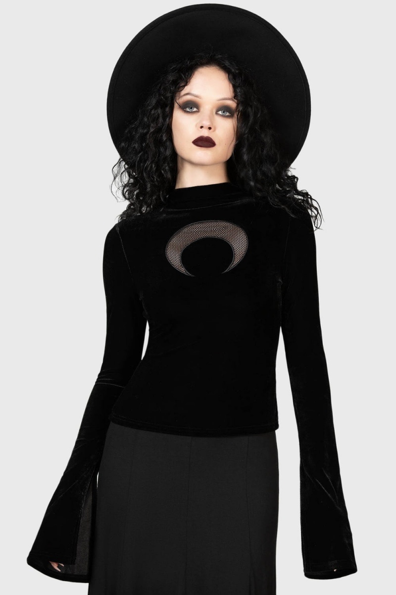Killstar Gathering Long Sleeve Top Černé | MFQIPG-521