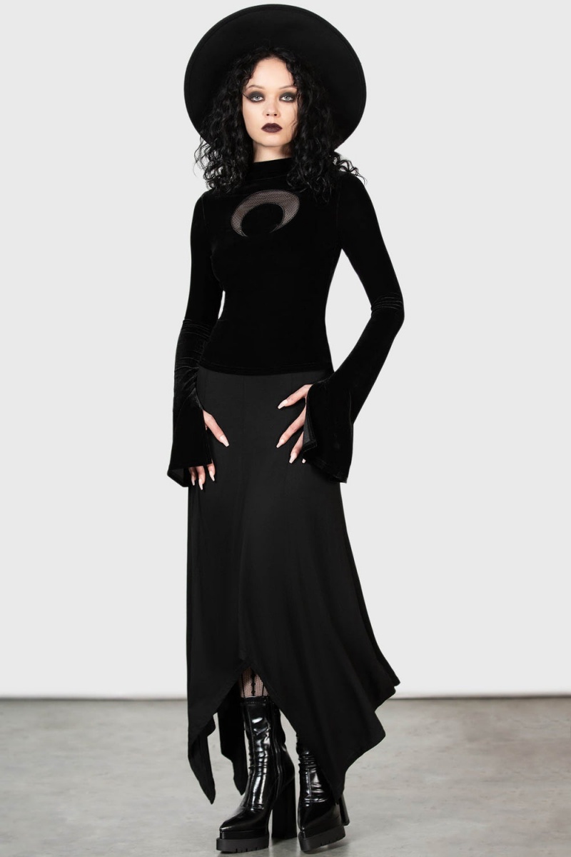 Killstar Gathering Long Sleeve Top Černé | MFQIPG-521