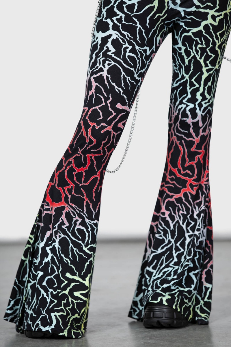 Killstar Glamour Perfection Flares Černé | CLKNRI-217