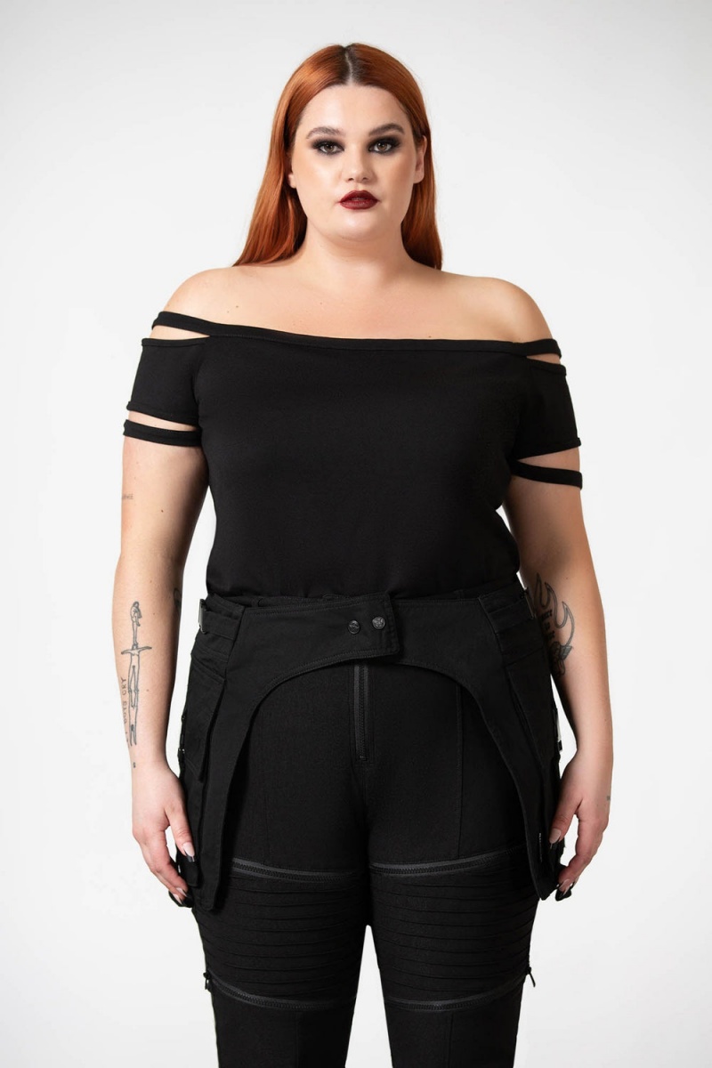 Killstar Glitch Pocket Belt [PLUS] Černé | ZPYWCT-758