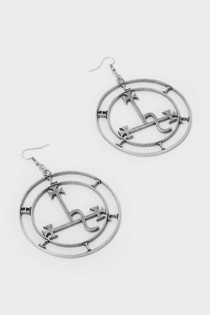 Killstar Glorious Charm Earrings Stříbrné | UNLVBA-894