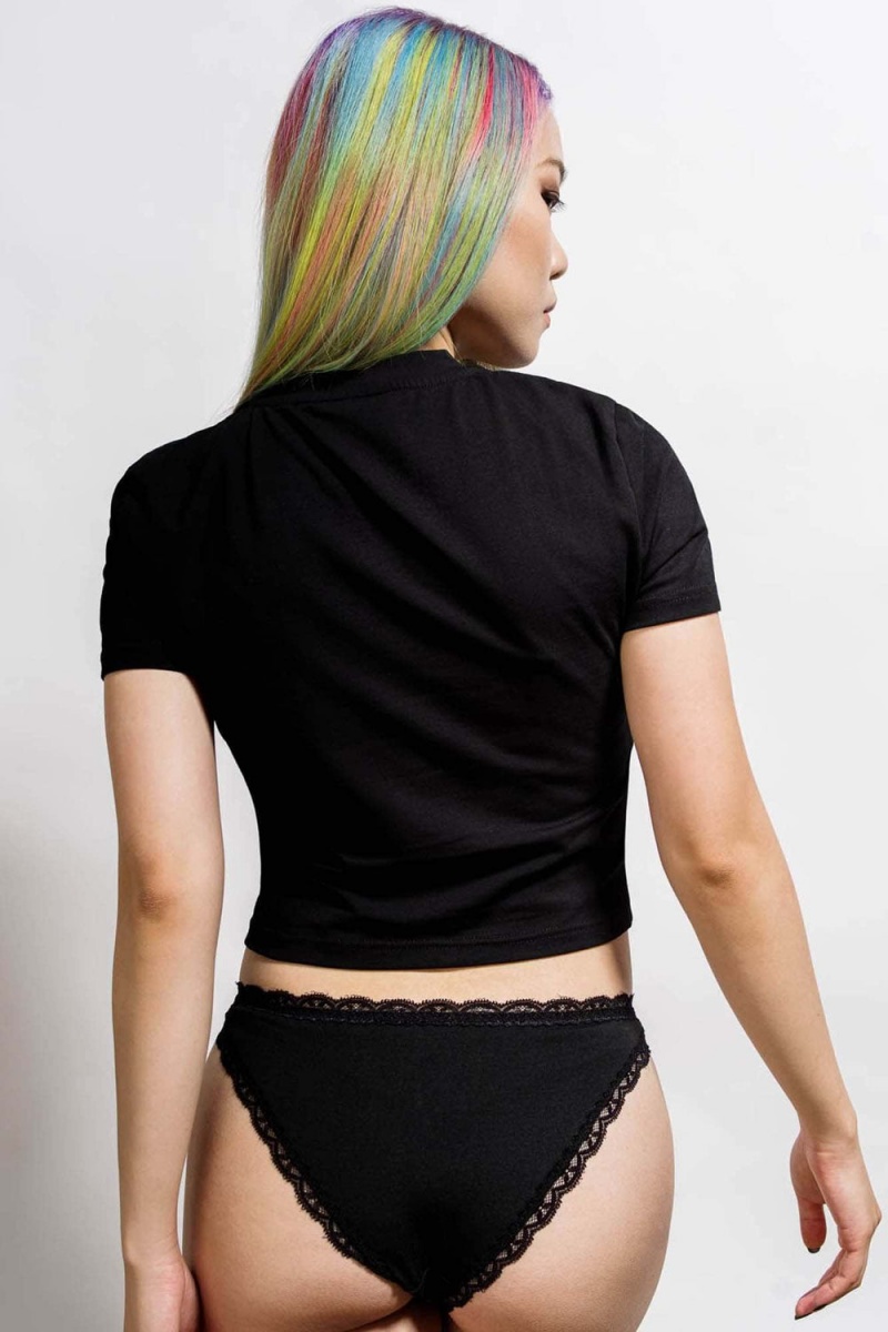 Killstar Gothicorn Crop Top Černé | YOEFNQ-497