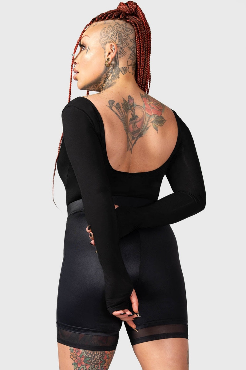 Killstar Gothletic Shorts Černé | UKYEXN-076