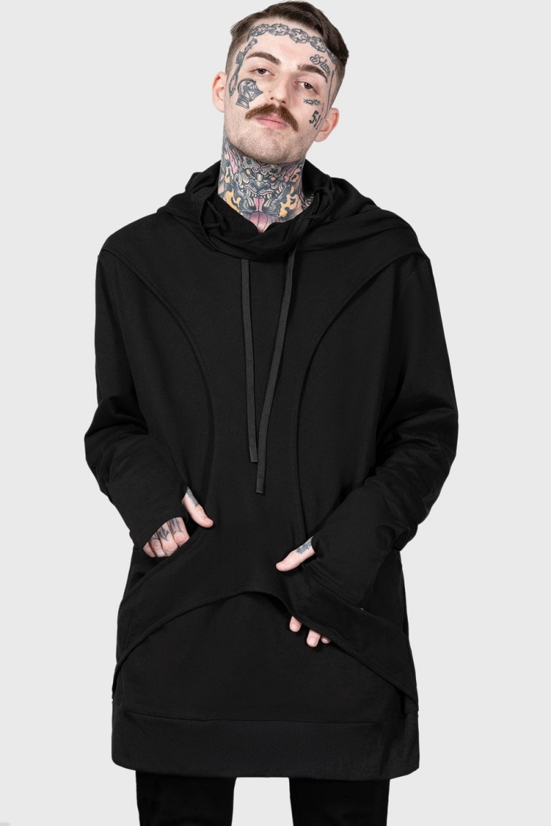 Killstar Grannus S Kapucí Top Černé | CHEIFX-280
