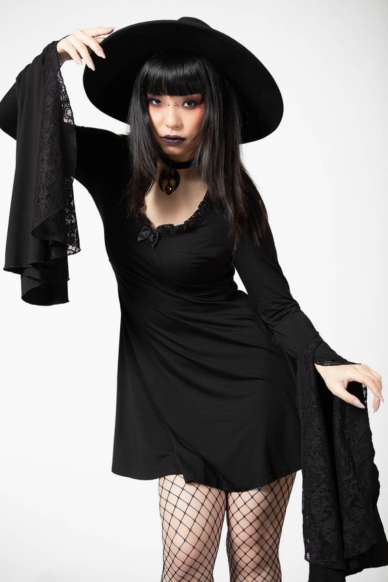 Killstar Hagatha Sorceress Šaty Černé | IJHXKY-918