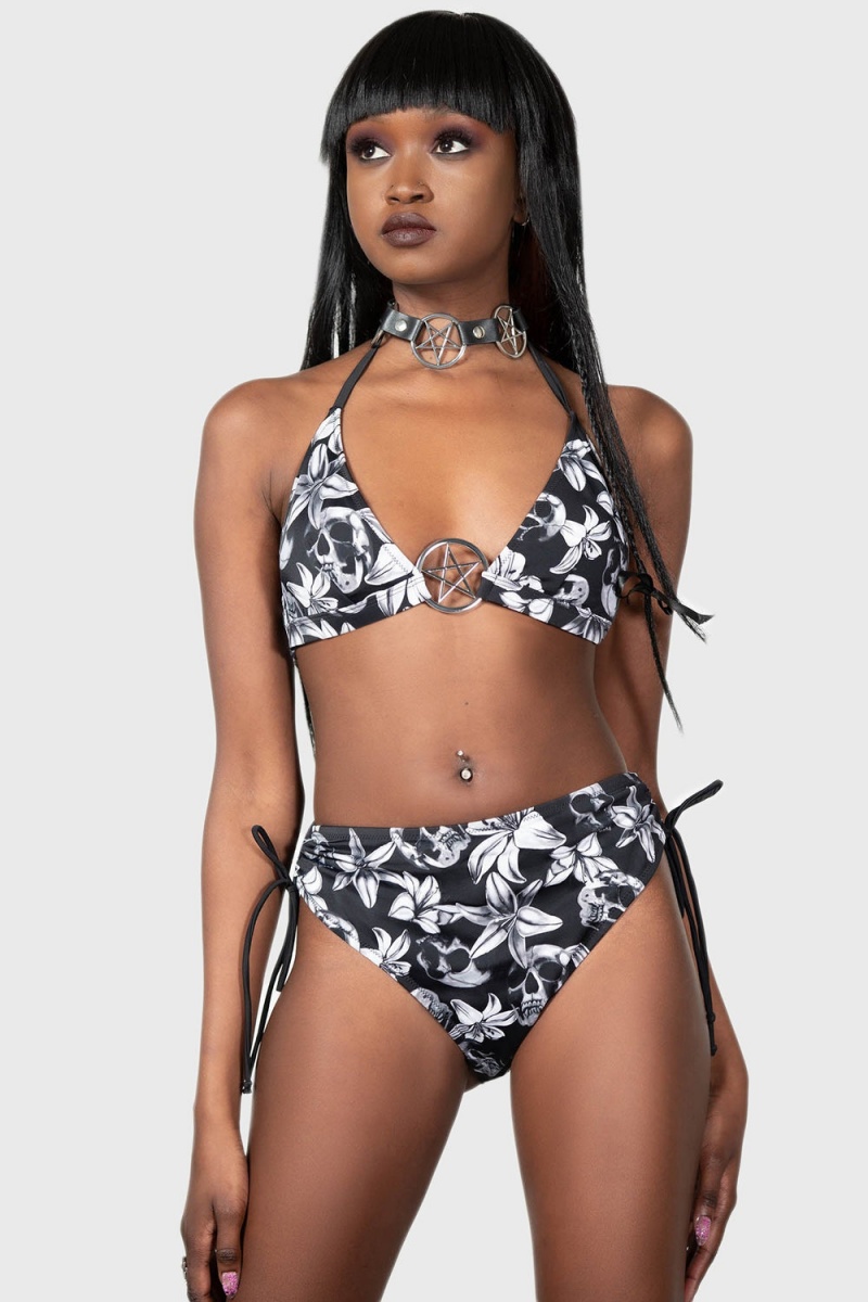 Killstar Harlette's Revenge Bikiny Černé | XJAQDR-942