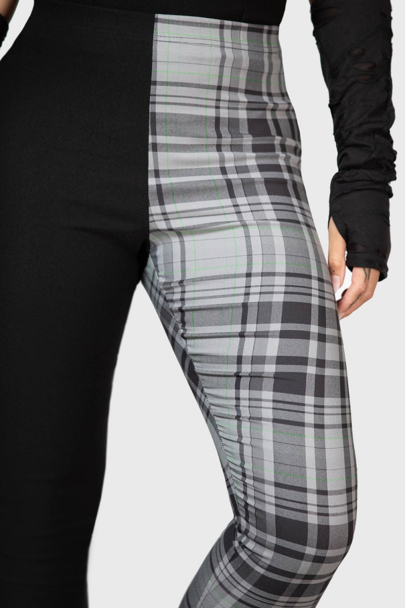 Killstar Heartbreaker Leggings Černé Šedé | HYLXNI-602