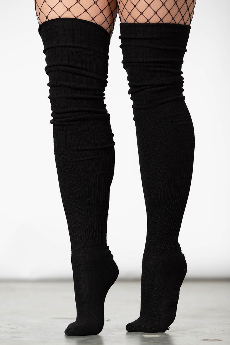 Killstar Hecate Slouch Socks Černé | ASFBPJ-058