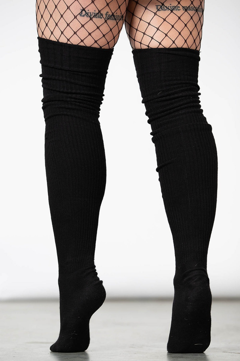 Killstar Hecate Slouch Socks Černé | ASFBPJ-058