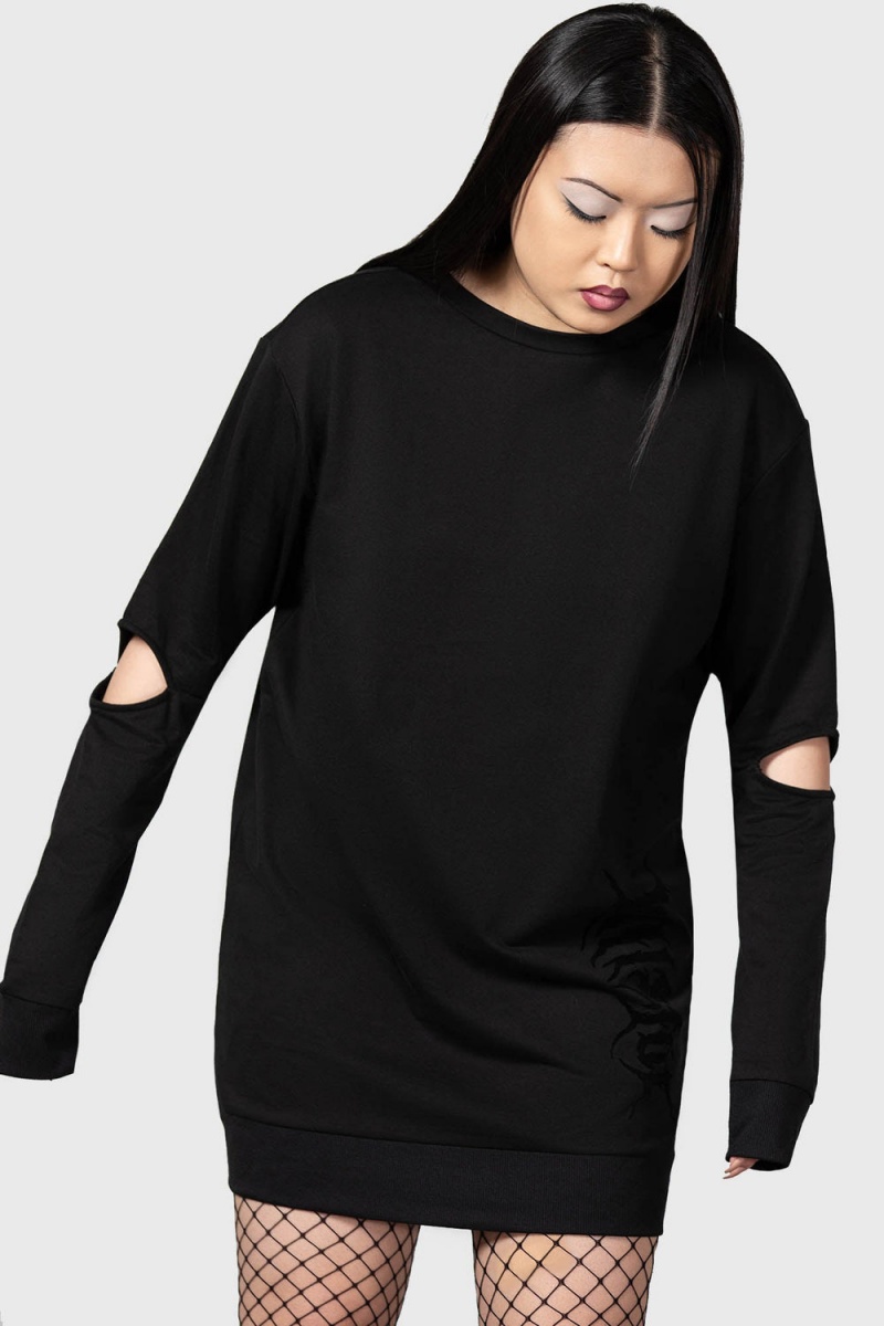 Killstar Heim Seeker Sweatshirt Černé | CIROFV-314