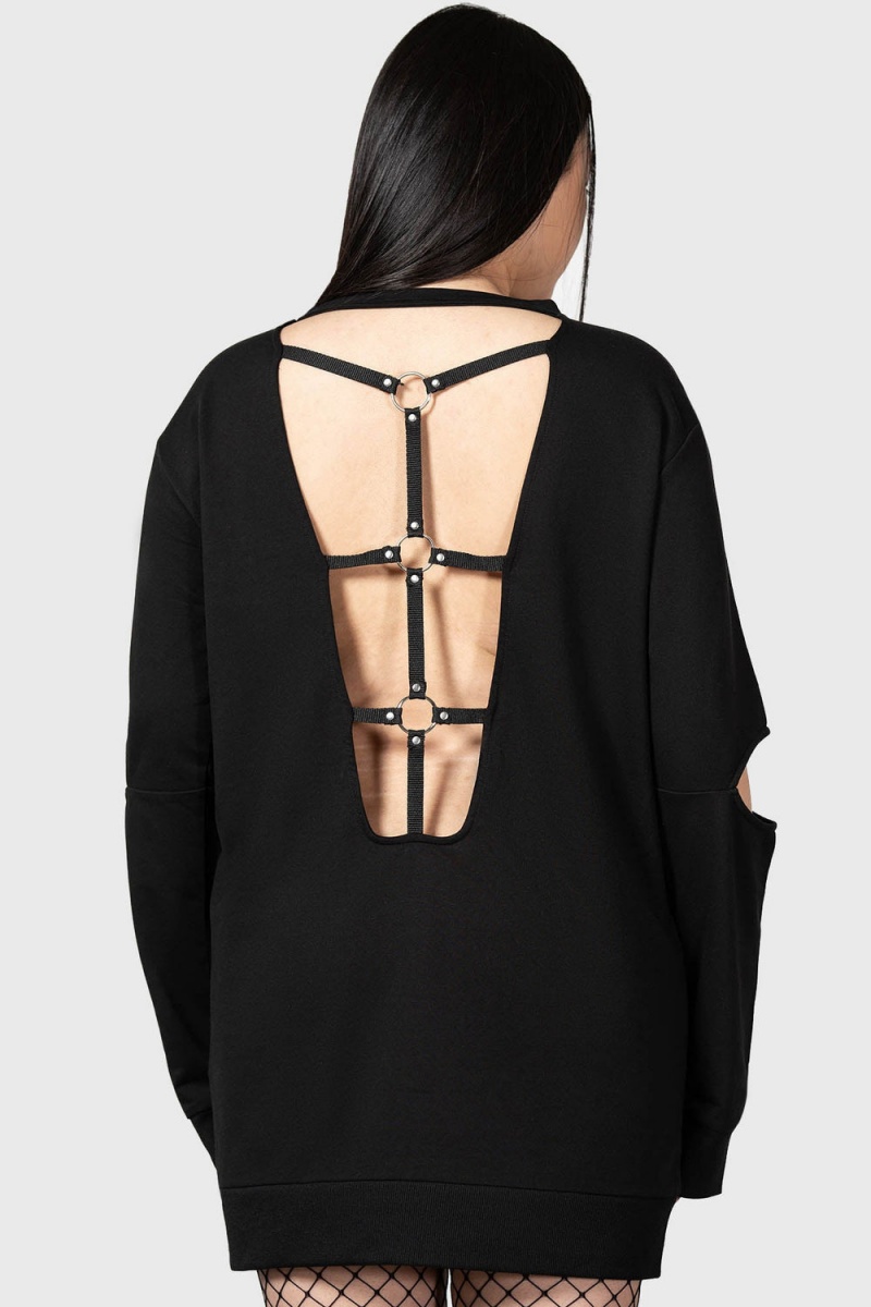 Killstar Heim Seeker Sweatshirt Černé | CIROFV-314