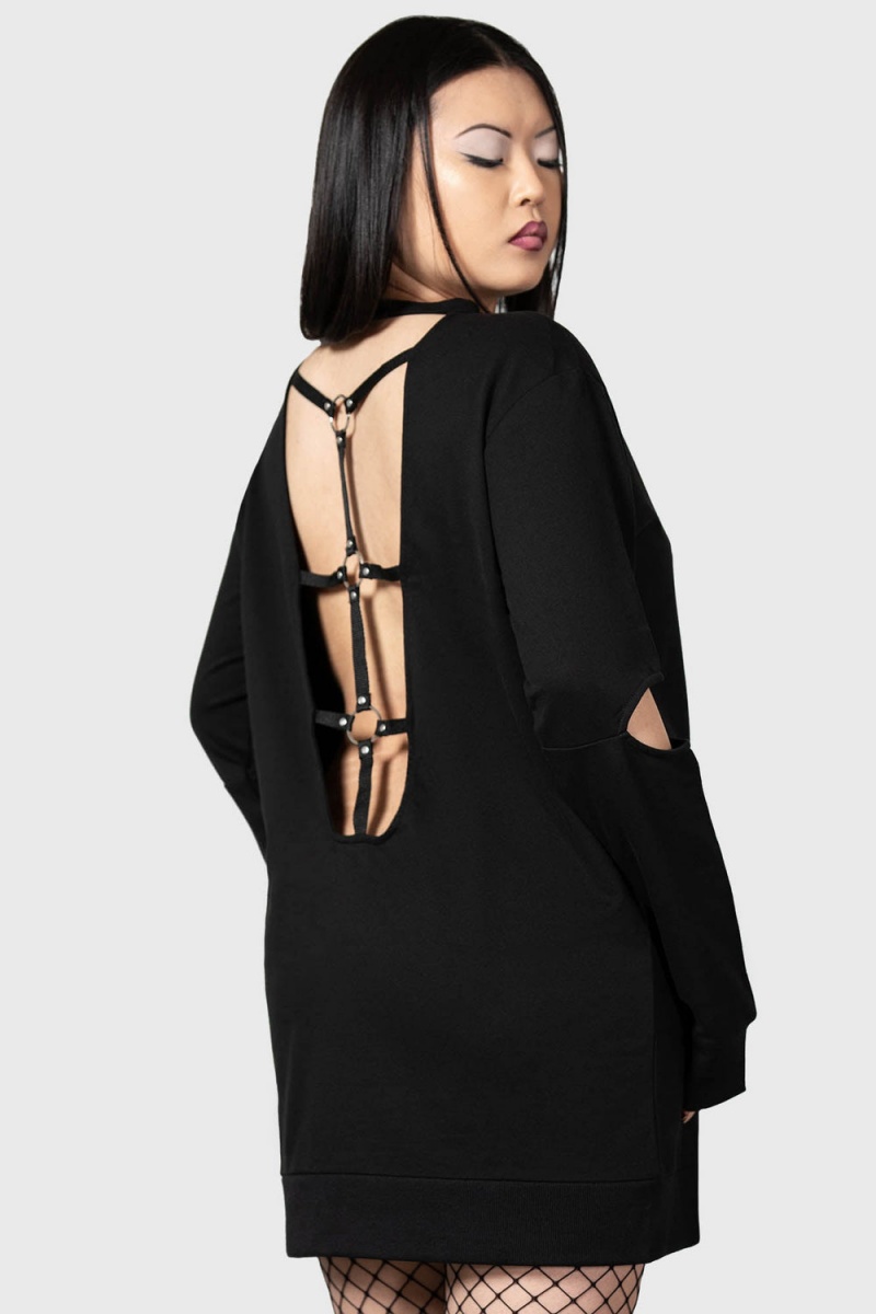 Killstar Heim Seeker Sweatshirt Černé | CIROFV-314
