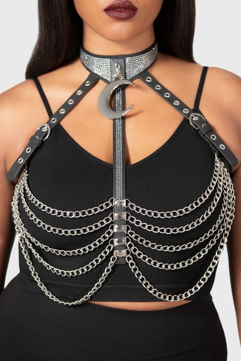 Killstar Hell's Revenge Harness Černé | LVDQKH-170
