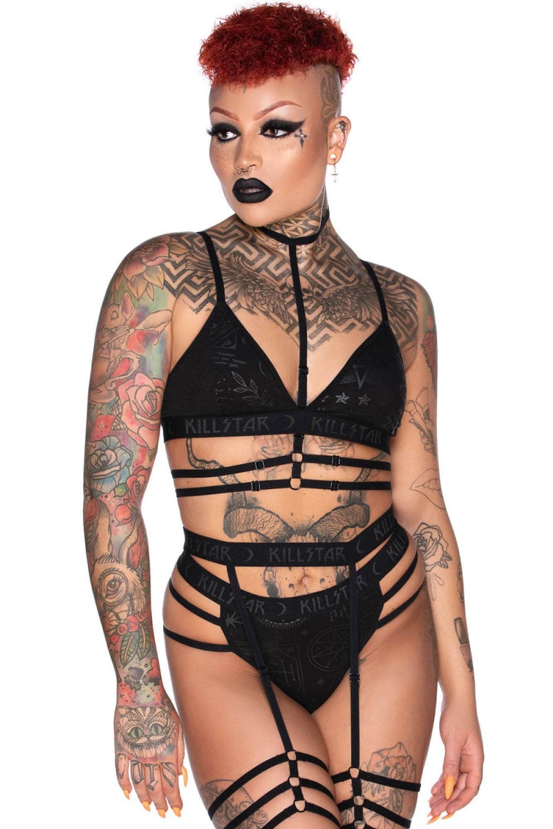 Killstar Hex Club Bralet Černé | BQWEKI-816