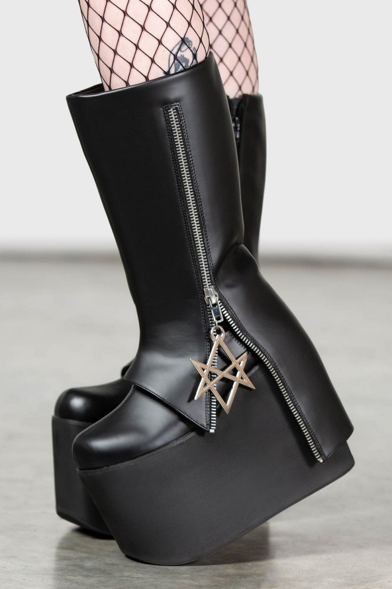 Killstar Hexraider Boots Černé | LUHIWQ-620