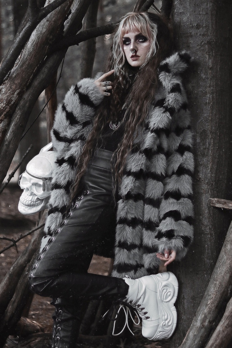 Killstar Highlands Hellstorm Coat Šedé | WQAUOG-235